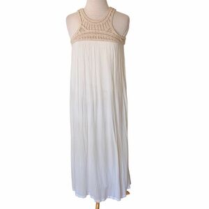 Chelsea & Violet Boho Maxi Dress NWT Beach Gauzy Crochet Size M
